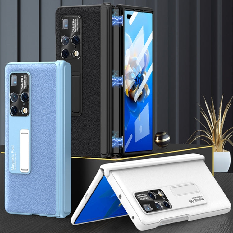 For Huawei Mate X2 GKK Magnetic PC + Leather Phone Flip Case with Holder(Blue) - Huawei Cases by GKK | Online Shopping UK | buy2fix
