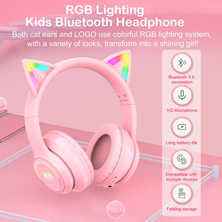 ONIKUMA B90 RGB Lighting Wireless Bluetooth Headphone (Pink) -  by ONIKUMA | Online Shopping UK | buy2fix