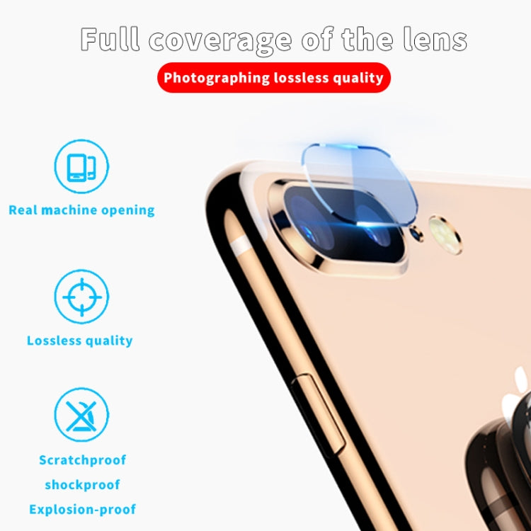 For iPhone 8 Plus / 7 Plus 9D Transparent Rear Camera Lens Protector Tempered Glass Film - Apple Accessories by buy2fix | Online Shopping UK | buy2fix