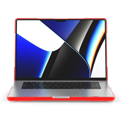 TPU + PC Two-color Anti-fall Laptop Protective Case For MacBook Pro 16.2 inch A2485 2021(Red) - MacBook Pro Cases by buy2fix | Online Shopping UK | buy2fix