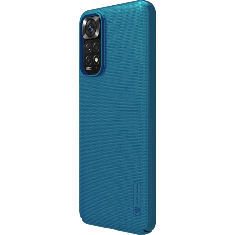 For Xiaomi Redmi Note 11S NILLKIN Frosted PC Phone Case(Blue) - Xiaomi Cases by NILLKIN | Online Shopping UK | buy2fix