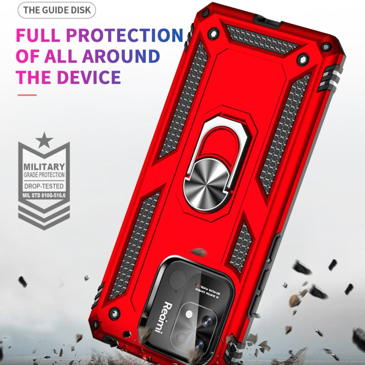 For Xiaomi Redmi 10C Shockproof TPU + PC Phone Case with 360 Degree Rotating Holder(Red) - Xiaomi Cases by buy2fix | Online Shopping UK | buy2fix