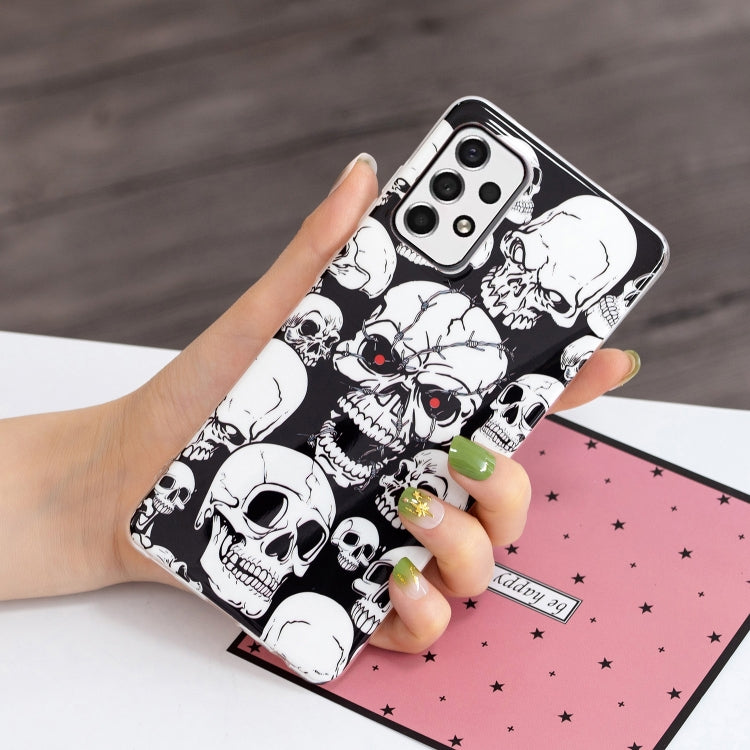 For Samsung Galaxy A13 4G Luminous TPU Protective Phone Case(Skull) - Samsung Accessories by buy2fix | Online Shopping UK | buy2fix