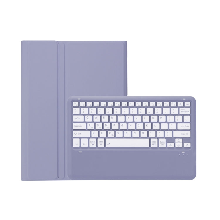 T800B Pen Slot Detachable Bluetooth Keyboard Leather Tablet Case For Samsung Galaxy Tab S8+/S7+/S7 FE(Purple) - Mobile Accessories by buy2fix | Online Shopping UK | buy2fix