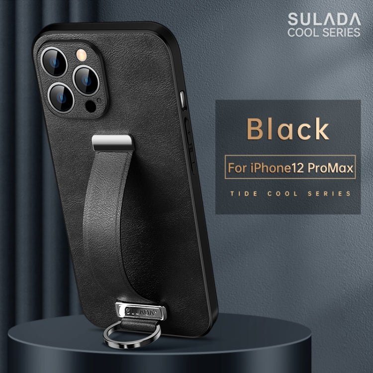 For iPhone 12 Pro Max SULADA Cool Series PC + Leather Texture Skin Feel Shockproof Phone Case (Black) - iPhone 12 Pro Max Cases by SULADA | Online Shopping UK | buy2fix