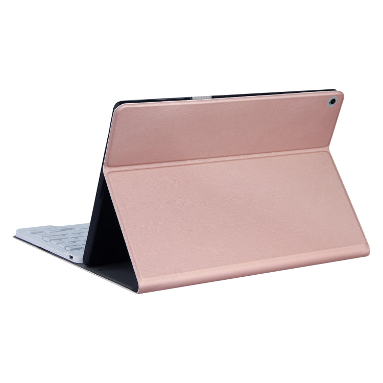 For Lenovo Tab M10 HD Gen 2 Bluetooth Keyboard Leather Tablet Case(Rose Gold) - Lenovo Keyboard by buy2fix | Online Shopping UK | buy2fix