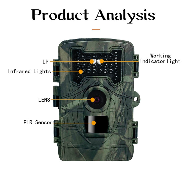 PR2000 2 Inch LCD Screen Infrared Night Vision Wildlife Hunting Trail Camera - Hunting Cameras by buy2fix | Online Shopping UK | buy2fix