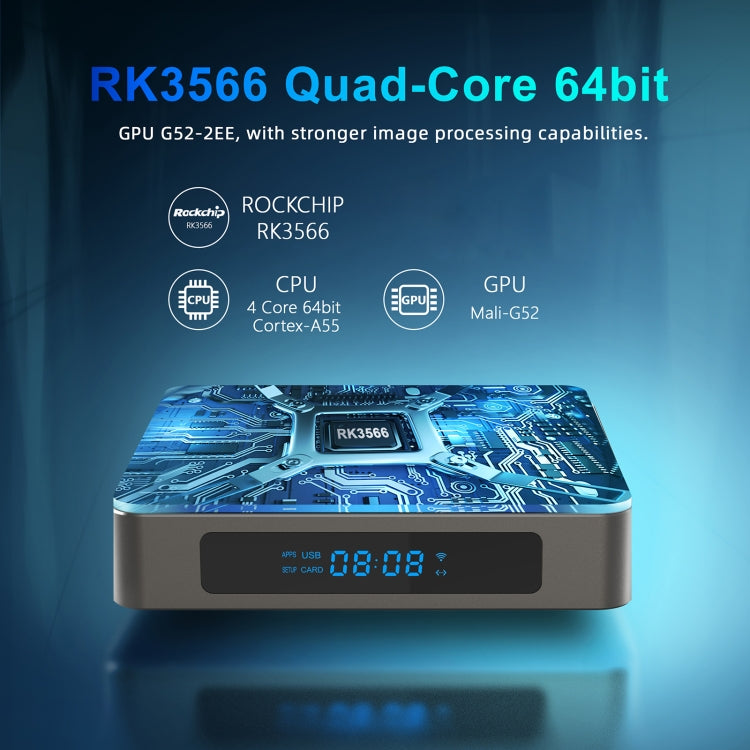 X96 X6 8K Smart TV BOX Android 11.0 Media Player, RK3566 Quad Core ARM Cortex A55, RAM: 8GB, ROM: 128GB, Plug Type:UK Plug - Consumer Electronics by buy2fix | Online Shopping UK | buy2fix