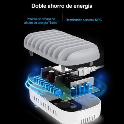 ORICO DUK-10P-DX 120W 5V 2.4A 10 Ports USB Charging Station, US Plug(White) - Multifunction Charger by ORICO | Online Shopping UK | buy2fix