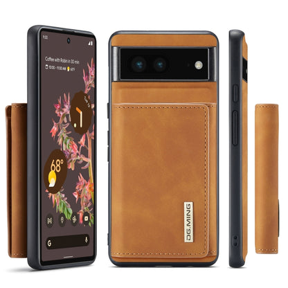 For Google Pixel 7 5G DG.MING M1 Series 3-Fold Multi Card Wallet + Magnetic Phone Case(Brown) - Google Cases by DG.MING | Online Shopping UK | buy2fix