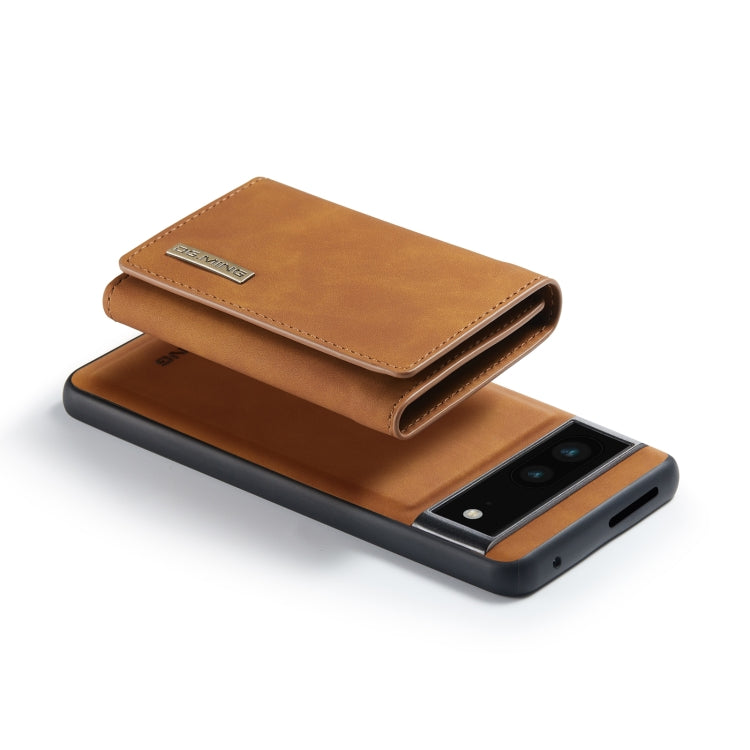 For Google Pixel 7 5G DG.MING M1 Series 3-Fold Multi Card Wallet + Magnetic Phone Case(Brown) - Google Cases by DG.MING | Online Shopping UK | buy2fix