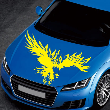 D-733 Eagle Pattern Car Modified Hood Decorative Sticker(Yellow) - In Car by buy2fix | Online Shopping UK | buy2fix