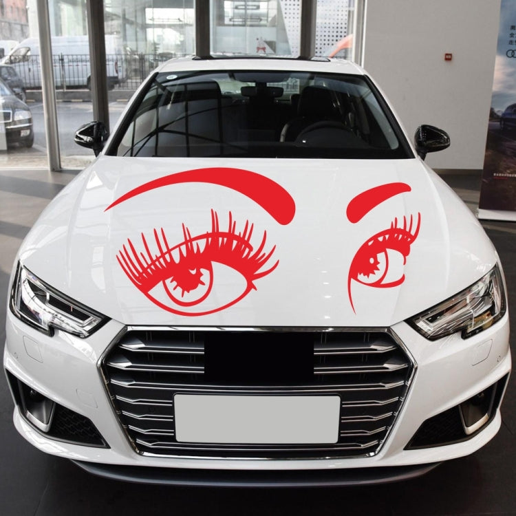 D-821 Beauty Eyes Pattern Car Modified Decorative Sticker(Red) - In Car by buy2fix | Online Shopping UK | buy2fix