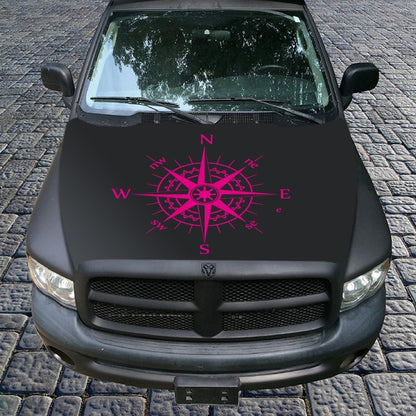D-863 Compass Pattern Car Modified Decorative Sticker(Purple) - In Car by buy2fix | Online Shopping UK | buy2fix