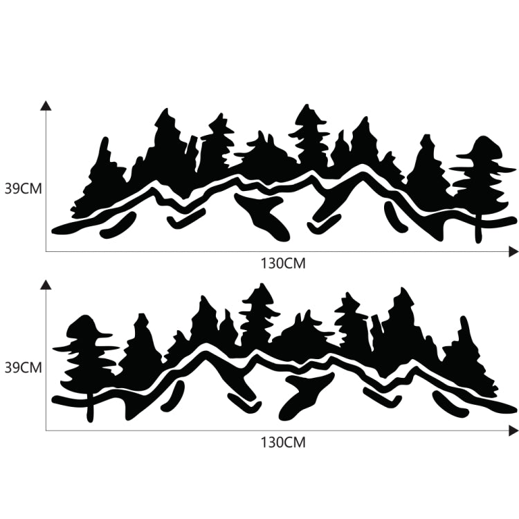 2 PCS/Set D-924 Mountain Woods Pattern Car Modified Decorative Sticker(Black) - In Car by buy2fix | Online Shopping UK | buy2fix