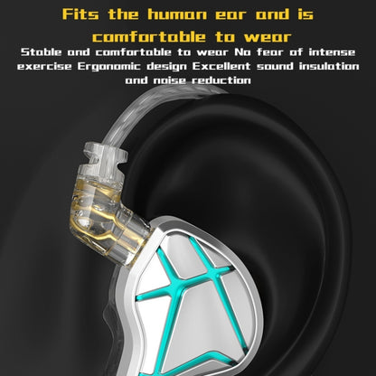 KZ-ESX 12MM Dynamic Subwoofer Sports In-Ear HIFI Headphones,Length: 1.2m(Without Microphone) - In Ear Wired Earphone by KZ | Online Shopping UK | buy2fix