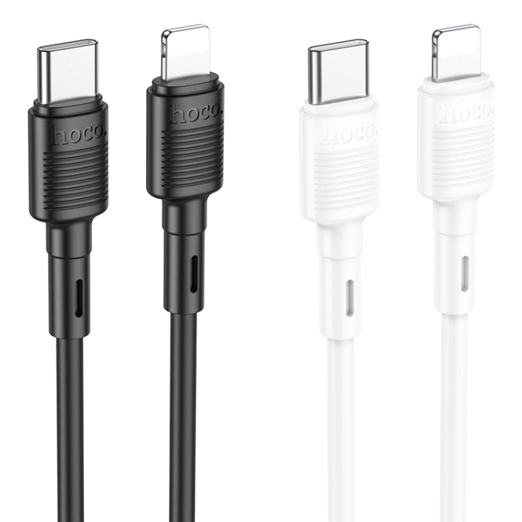 hoco X83 20W USB-C / Type-C to 8 Pin Victory PD Charging Data Cable，Length：1m(White) - 2 in 1 Cable by hoco | Online Shopping UK | buy2fix