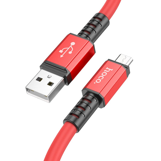 hoco X85 2.4A USB to Micro USB Strength Charging Data Cable，Length：1m(Red) -  by hoco | Online Shopping UK | buy2fix