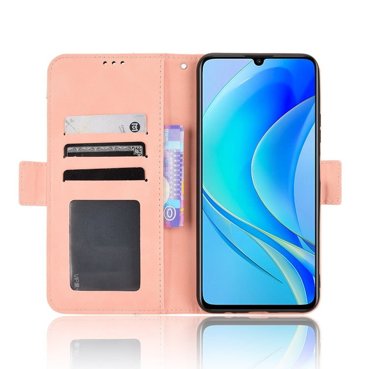 For Huawei nova Y70 / nova Y70 Plus Skin Feel Calf Texture Card Slots Leather Phone Case(Pink) - Mobile Accessories by buy2fix | Online Shopping UK | buy2fix