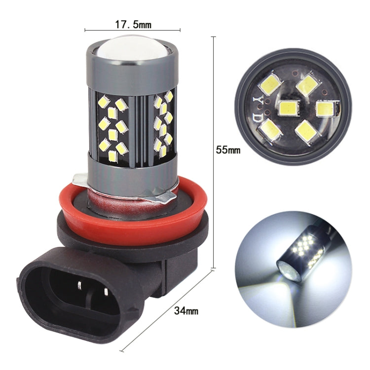 1 Pair H11 12V 7W Continuous Car LED Fog Light(Lime Light) - In Car by buy2fix | Online Shopping UK | buy2fix