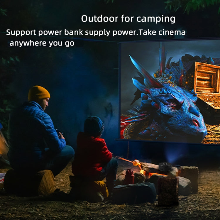 T200 1500LM 1920x1080P LED Mini Projector, US Plug(Black) - Consumer Electronics by buy2fix | Online Shopping UK | buy2fix