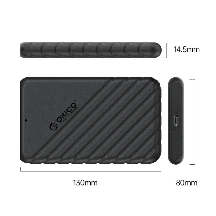 ORICO 25PW1-C3 USB to Type-C 2.5 inch External Storage Hard Drive Case(Black) -  by ORICO | Online Shopping UK | buy2fix