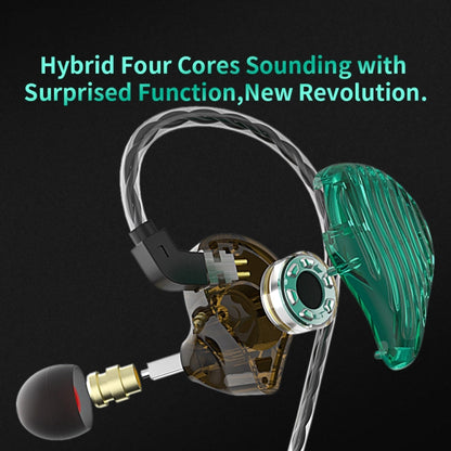 CVJ-CSE Ring Iron Hybrid Music Running Sports In-Ear Wired Headphone, Style:Without Mic(Green) - In Ear Wired Earphone by CVJ | Online Shopping UK | buy2fix