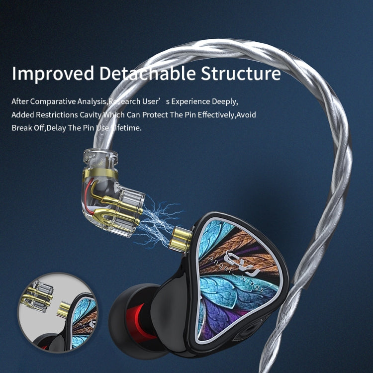CVJ Angel Wings Hybrid Technology HiFi Music Wired Earphone With Mic - In Ear Wired Earphone by CVJ | Online Shopping UK | buy2fix