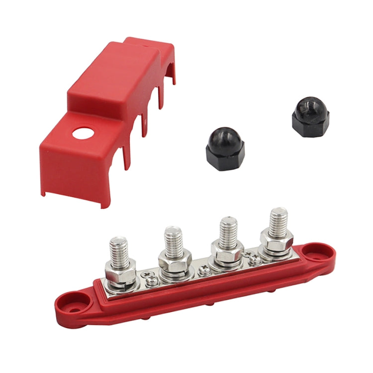 Red M10 Stud RV Ship High Current Power Distribution Terminal Block with Accessories - In Car by buy2fix | Online Shopping UK | buy2fix