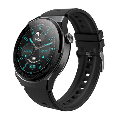 GW69 Plus Smart Watch, Support BT Call / Heart Rate / Blood Pressure / Blood Oxygen(Black + Silicone Strap Black) - Smart Wear by buy2fix | Online Shopping UK | buy2fix