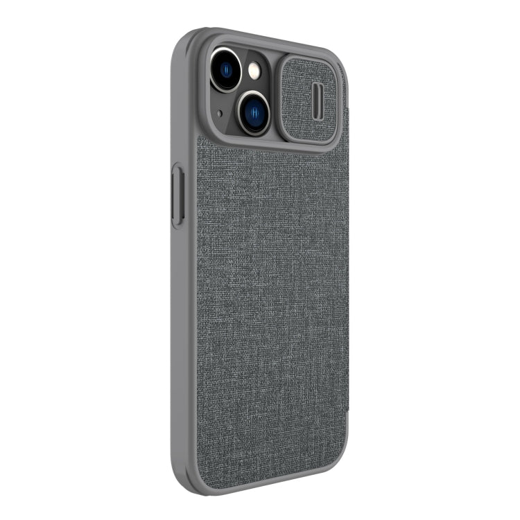 For iPhone 14 NILLKIN QIN Series Pro Leather Phone Case(Grey) - iPhone 14 Cases by NILLKIN | Online Shopping UK | buy2fix