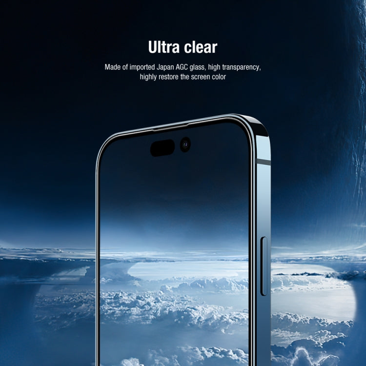 For iPhone 14 Pro NILLKIN 2 in 1 HD Full Screen Tempered Glass Film + Camera Protector Set - iPhone 14 Pro Tempered Glass by NILLKIN | Online Shopping UK | buy2fix