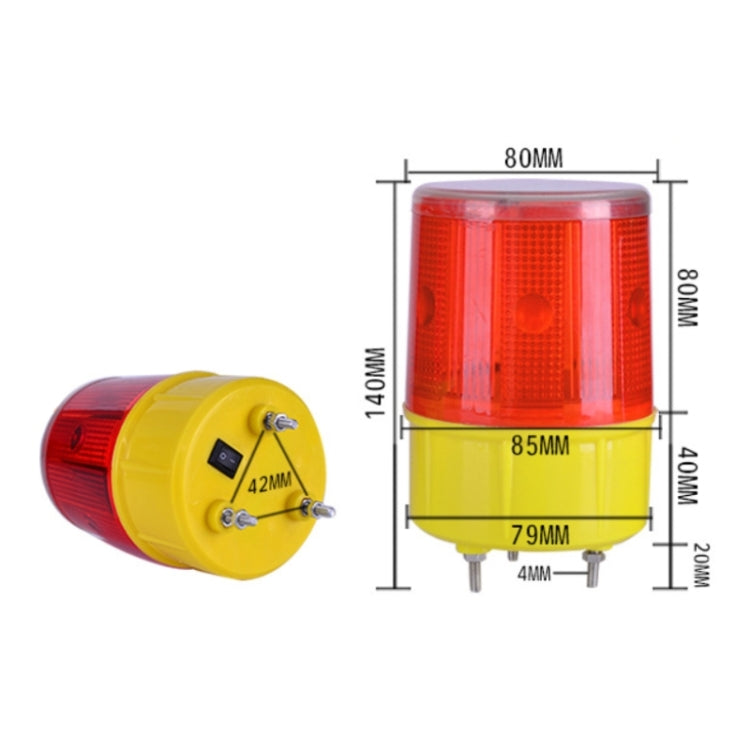 Night Solar Safety Warning Flash Light, Specification:01 Screw Fixed(Yellow) - In Car by buy2fix | Online Shopping UK | buy2fix