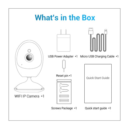 ESCAM QF006 3MP 1296P HD Indoor Wireless PTZ IP Camera IR Night Vision AI Humanoid Detection Home Security CCTV Monitor, Plug Type:AU Plug(White) - Security by ESCAM | Online Shopping UK | buy2fix