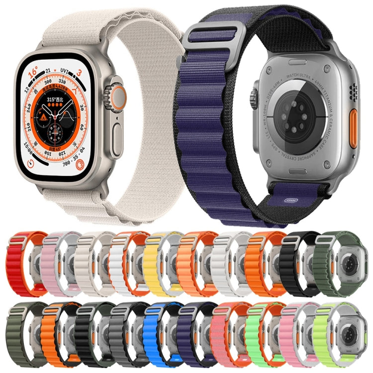 For Apple Watch Ultra 49mm Nylon Watch Band (Black Grey) - Smart Wear by buy2fix | Online Shopping UK | buy2fix