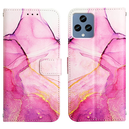 For T-Mobile Revvl 6 5G PT003 Marble Pattern Flip Leather Phone Case(Pink Purple Gold LS001) - More Brand by buy2fix | Online Shopping UK | buy2fix