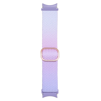 For Samsung Galaxy Watch 5 / Watch 5 Pro / Watch 4 Weave Gradient Color Watch Band(Purple Blue) - Watch Bands by buy2fix | Online Shopping UK | buy2fix