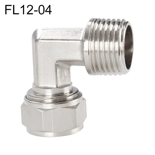 FL12-04 LAIZE Nickel Plated Copper Trachea Quick Fitting Twist Elbow Lock Female Connector -  by LAIZE | Online Shopping UK | buy2fix