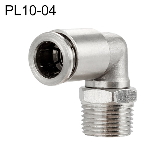 PL10-04 LAIZE Nickel Plated Copper Elbow Male Thread Pneumatic Quick Fitting Connector -  by LAIZE | Online Shopping UK | buy2fix