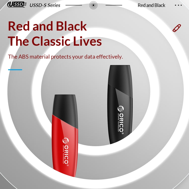 ORICO USB Solid State Flash Drive, Read: 520MB/s, Write: 450MB/s, Memory:128GB, Port:USB-A(Red) - USB Flash Drives by ORICO | Online Shopping UK | buy2fix