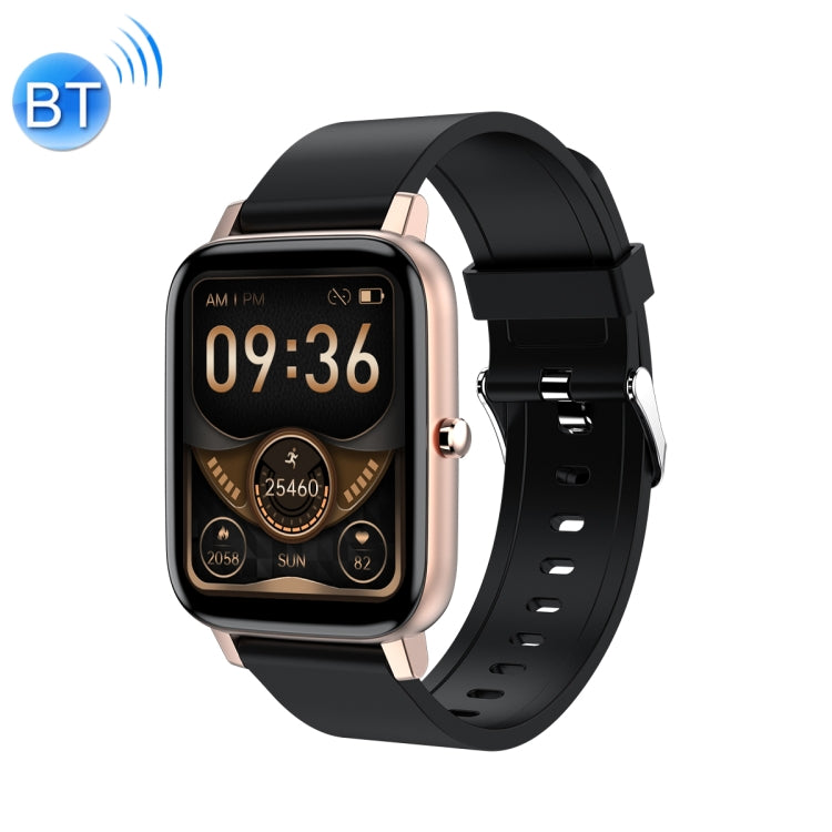 Ochstin 5H80 1.69 inch Square Screen Silicone Strap Heart Rate Blood Oxygen Monitoring Bluetooth Smart Watch(Black+Gold) - Smart Watches by OCHSTIN | Online Shopping UK | buy2fix