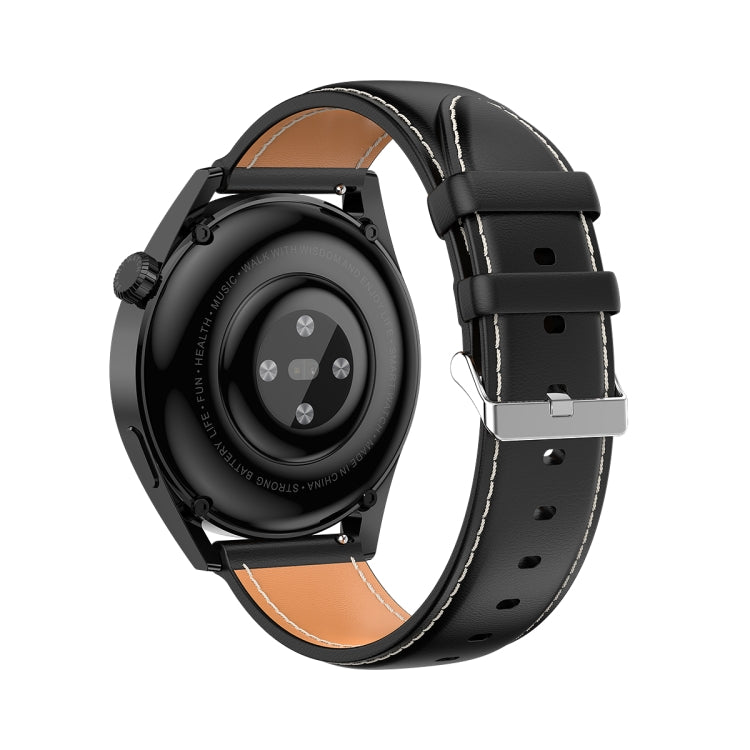 Ochstin 5HK3 Plus 1.36 inch Round Screen Bluetooth Smart Watch, Strap:Leather(Black) - Smart Wear by OCHSTIN | Online Shopping UK | buy2fix