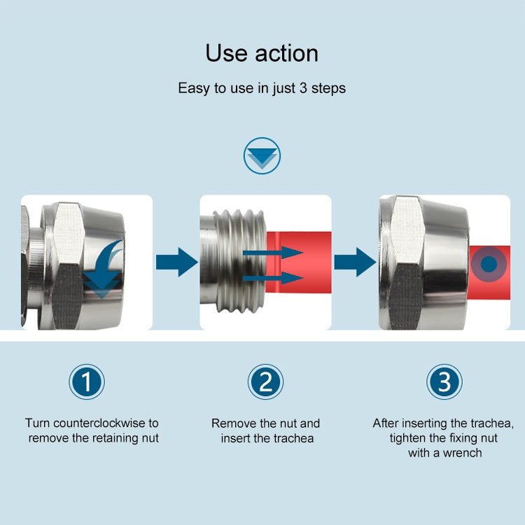 PZA-6 LAIZE Nickel Plated Copper Y-type Tee Pneumatic Quick Connector -  by LAIZE | Online Shopping UK | buy2fix