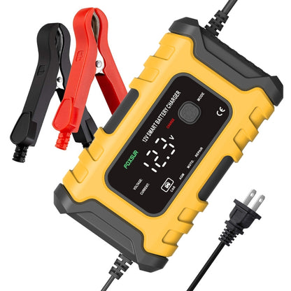 FOXSUR 6A 12V Motorcycle / Car Smart Battery Charger, Plug Type:AU Plug(Yellow) - Battery Charger by FOXSUR | Online Shopping UK | buy2fix