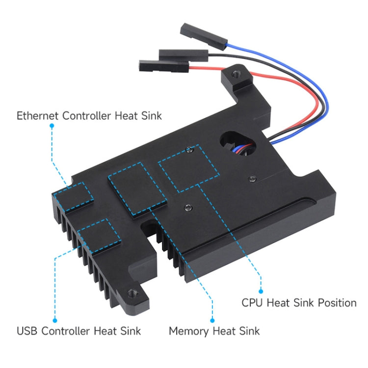 Waveshare Dedicated All-In-One Aluminum Alloy Cooling Fan For Raspberry Pi 4B - Consumer Electronics by WAVESHARE | Online Shopping UK | buy2fix