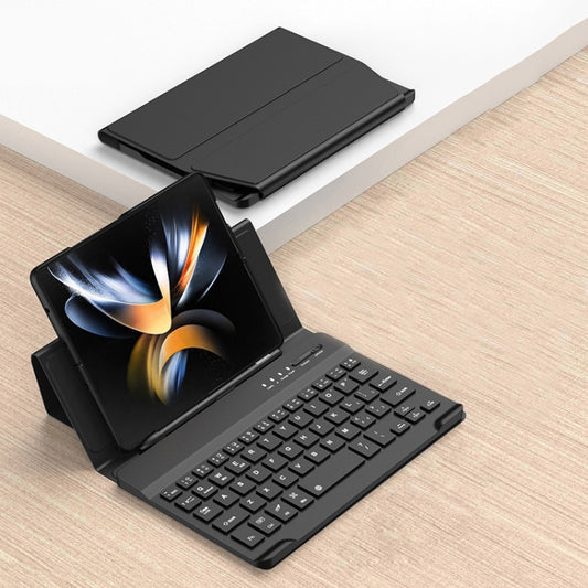 For Samsung Galaxy Z Fold3 5G / Fold4 5G / Mate X2 / Mate XS 2 GKK Magnetic Folding Bluetooth Keyboard Leather Case(Black) - Samsung Keyboard by GKK | Online Shopping UK | buy2fix