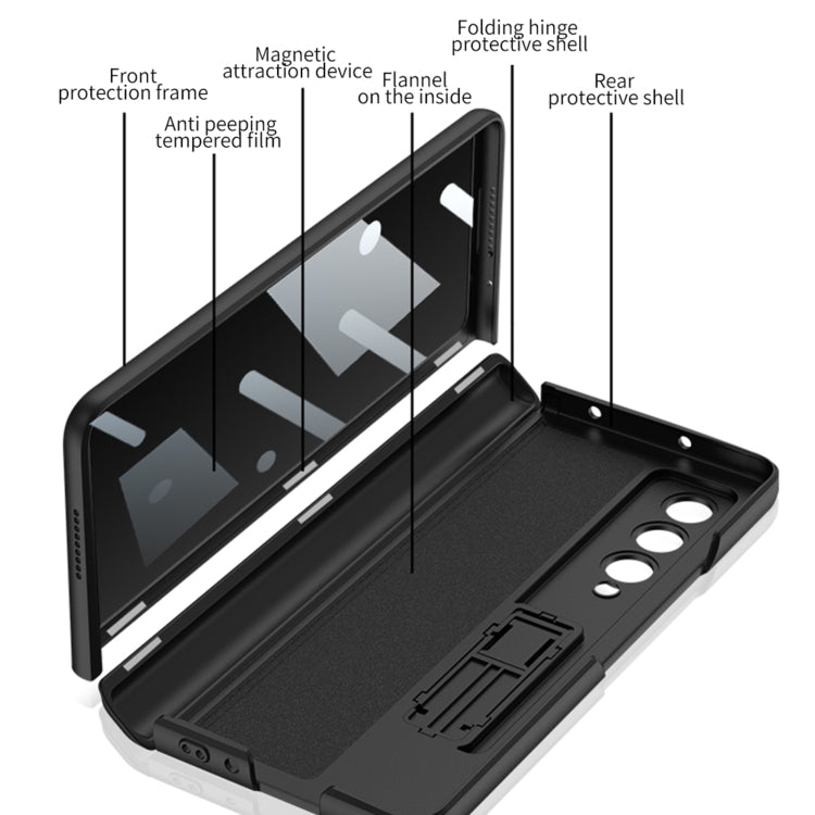 For Samsung Galaxy Z Fold4 GKK Magnetic Fold Full Coverage Anti Peep Phone Case(Gray) - Galaxy Z Fold4 5G Cases by GKK | Online Shopping UK | buy2fix