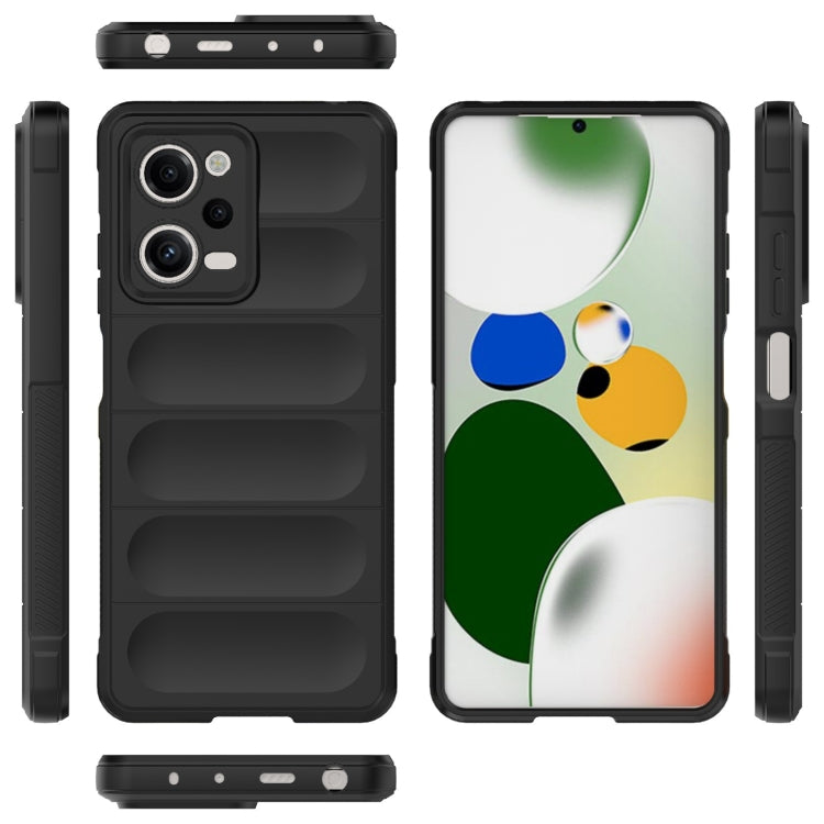 For Xiaomi Redmi Note 12 Pro 5G China / Note 12 Pro 5G Speed  Magic Shield TPU + Flannel Phone Case(Black) - Note 12 Pro Cases by buy2fix | Online Shopping UK | buy2fix