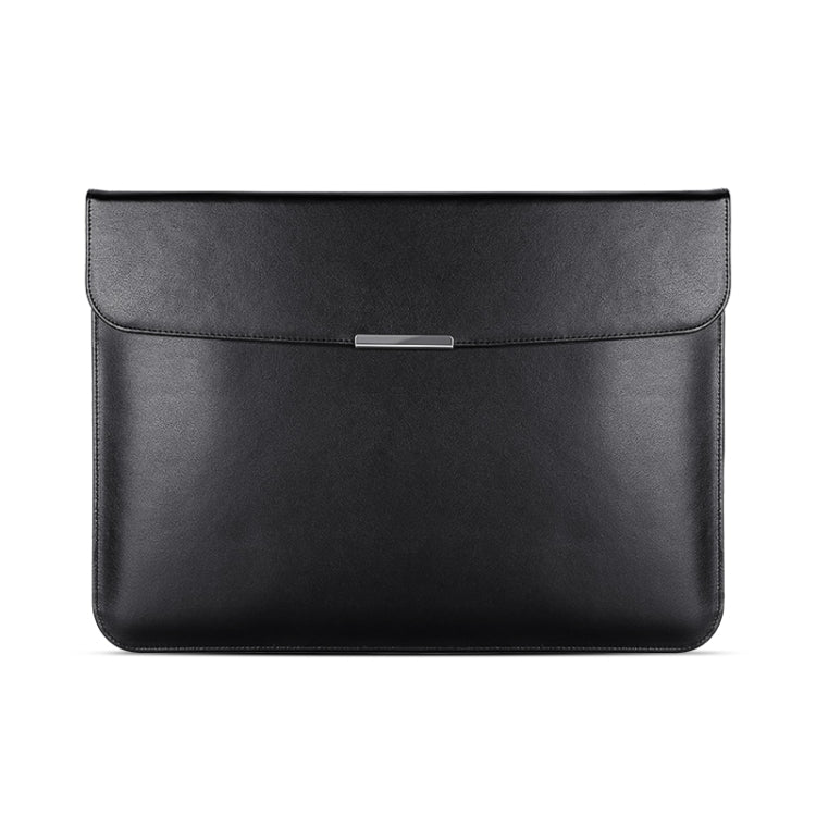 For 15 / 15.4 / 16 inch Laptop Ultra-thin Leather Laptop Sleeve(Black) - 15.6 - 17 inch by buy2fix | Online Shopping UK | buy2fix