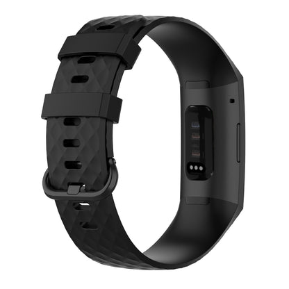 Color Buckle TPU Wrist Strap Watch Band for Fitbit Charge 4 / Charge 3 / Charge 3 SE, Size: S(Black) - Smart Wear by buy2fix | Online Shopping UK | buy2fix